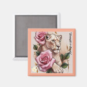 Aimant "Rose cardiaque de la lionne" (Recto/Verso)