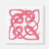 Aimant ROSE CELTIC KNOT Carré (Devant)