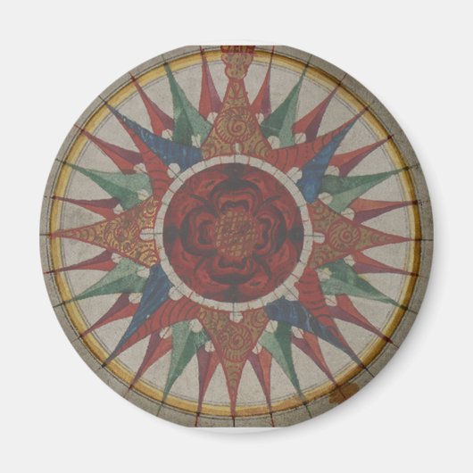 Aimant Rose Compass manuscrit (Devant)