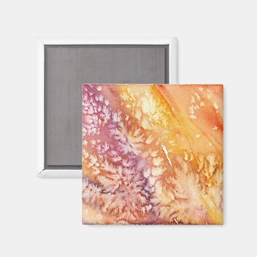 Aimant Rose d'abricot Conception abstraite (Recto/Verso)