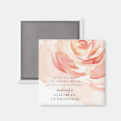 Aimant Rose d'aquarelle Memorial Flower Élégant chic (Recto/Verso)