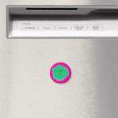 Aimant Rose d'art pop vert (In Situ (Lave-vaisselle))
