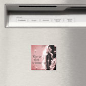 Aimant Rose de message Inspirationnel élégant Positivité (In Situ (Lave-vaisselle))