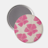 Aimant rose de motif de fleur (Recto/Verso)