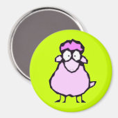 Aimant rose de moutons (Recto/Verso)