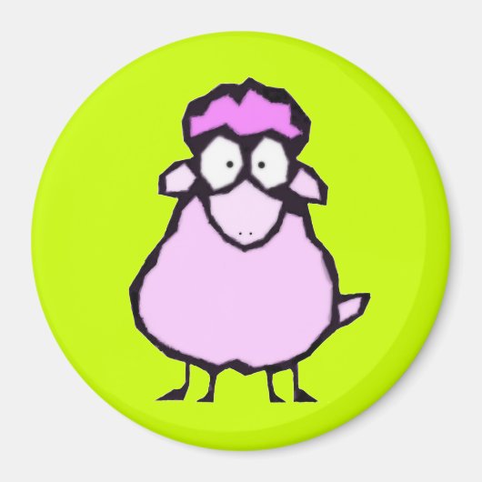 Aimant rose de moutons (Devant)