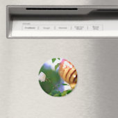 Aimant Rose de Noël blanche (In Situ (Lave-vaisselle))