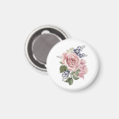 Aimant Rose de pays rose (Recto/Verso)