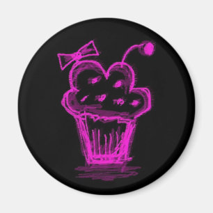Aimant Rose de petit gâteau d'aimant de Katieboy