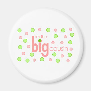 Aimant Rose de Polkadot et grand T-shirt vert de cousin