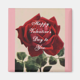 Aimant Rose de Saint-Valentin