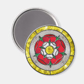 Aimant Rose en verre (Recto/Verso)