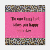 Aimant Rose et Empreinte de léopard (Devant)