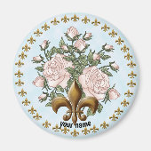 Aimant Rose Fleur De Lis (Devant)