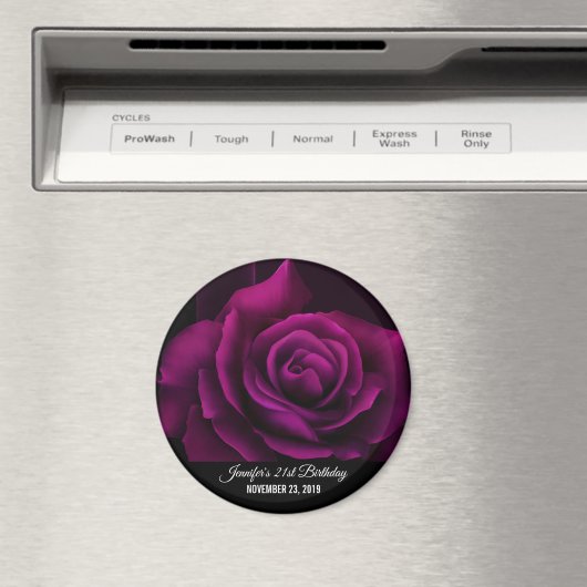 Aimant Rose Fleur Violette-Rouge de Style Gothique pour F (In Situ (Lave-vaisselle))