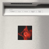 Aimant ROSE FRACTAL, rouge, noir (In Situ (Lave-vaisselle))