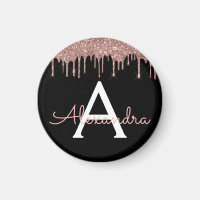 Rose Gold - Blush Pink Black Parties scintillant N