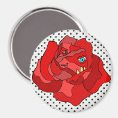 Aimant Rose impitoyable (Recto/Verso)