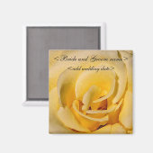 Aimant Rose jaune (Recto/Verso)