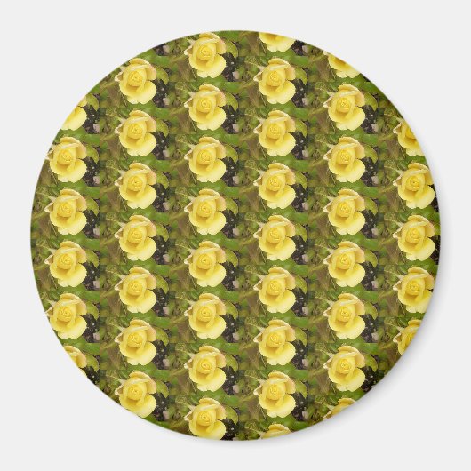 Aimant rose jaune (Devant)