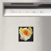 Aimant Rose jaune en forme de coeur (In Situ (Lave-vaisselle))
