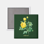 Aimant Rose jaune et Modèle Rosebustes (Recto/Verso)
