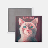 Aimant rose Kitty (Recto/Verso)