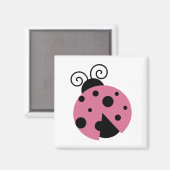 Aimant Rose Ladybug (Recto/Verso)
