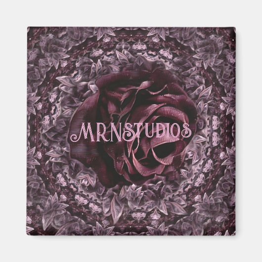 Aimant Rose Mandala (Devant)