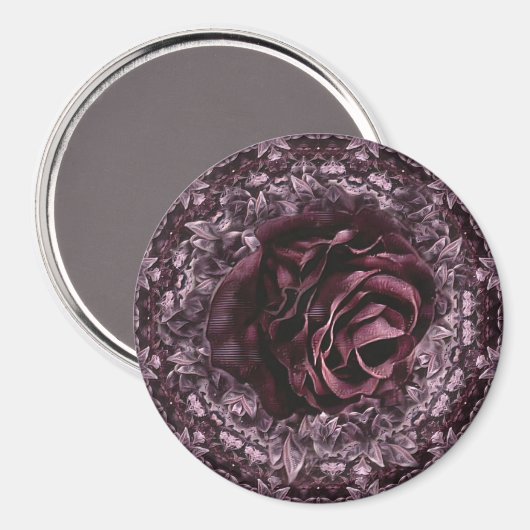 Aimant Rose Mandala (Recto/Verso)