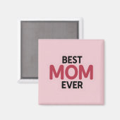Aimant Rose Meilleure maman jamais (Recto/Verso)