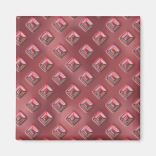 Aimant Rose Motif de rivet couvert