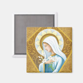 Aimant Rose mystique (Recto/Verso)