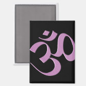 Aimant Rose Om (Recto/Verso)