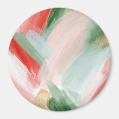 Aimant Rose Or Vert Bleu Rouge Abstrait (Devant)