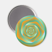 Aimant Rose orange et vert (Recto/Verso)