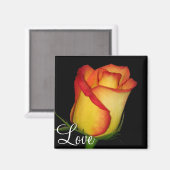 Aimant Rose orange-jaune (Recto/Verso)