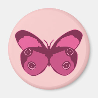 Aimant Rose papillon