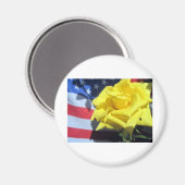 Aimant Rose patriotique (Recto/Verso)