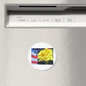 Aimant Rose patriotique (In Situ (Lave-vaisselle))