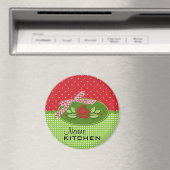 Aimant Rose Pointe Polka, Rouge (In Situ (Lave-vaisselle))