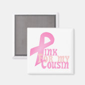 Aimant Rose pour mon cousin (Recto/Verso)