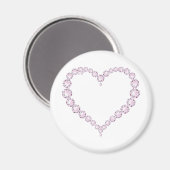 Aimant Rose Quartz Gem Heart (Recto/Verso)