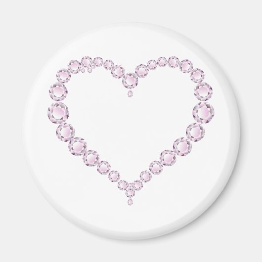 Aimant Rose Quartz Gem Heart (Devant)