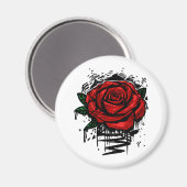 Aimant Rose robuste (Recto/Verso)