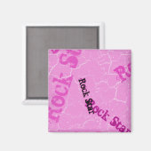 Aimant Rose Rock Star (Recto/Verso)