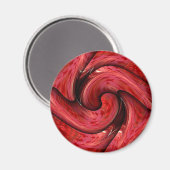 Aimant Rose rouge (Recto/Verso)