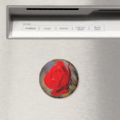 Aimant Rose rouge (In Situ (Lave-vaisselle))