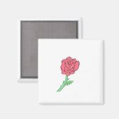 Aimant Rose rouge (Recto/Verso)