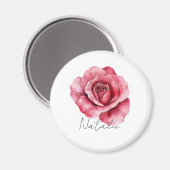 Aimant Rose rouge (Recto/Verso)